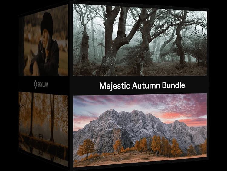 Majestic Autumn Bundle box shot with autumn and Halloween photo edits