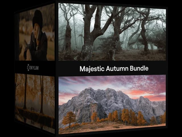 Majestic Autumn Bundle box shot with autumn and Halloween photo edits